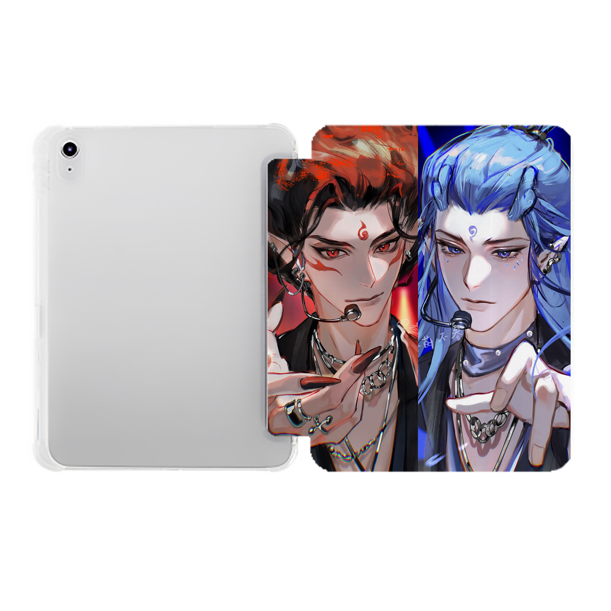 （画像用） Ne Zha 2 ナタ 魔童の大暴れ IPad ケース ペン収納付き 三つ折りスタンド PUレザー×シリコン 対応機種9.5/10.5/10.9インチ